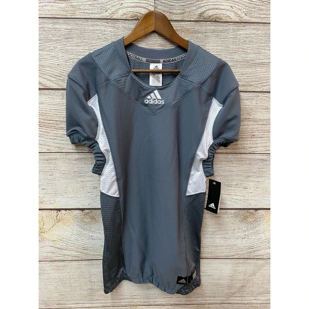 Adidas Techfit Football Shirt Mens Large Gray Football Compression New $80